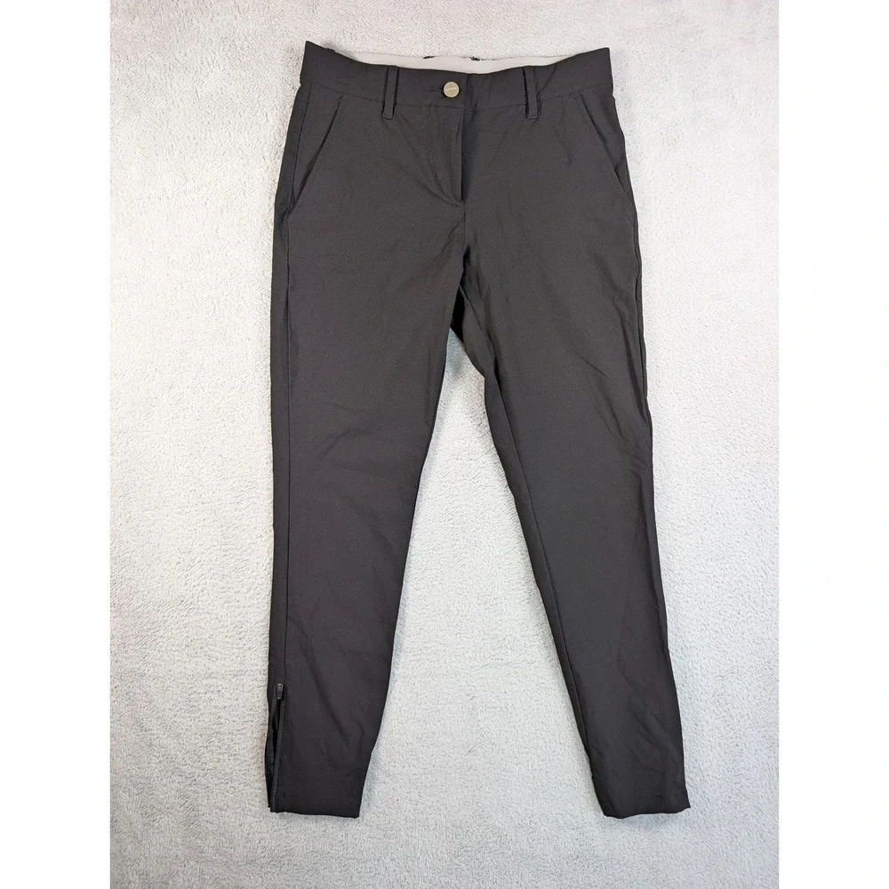 Macade‎ Golf Slim Fit Trousers Mens 36 (30) Regular Black Zippered Ankle Cuffs